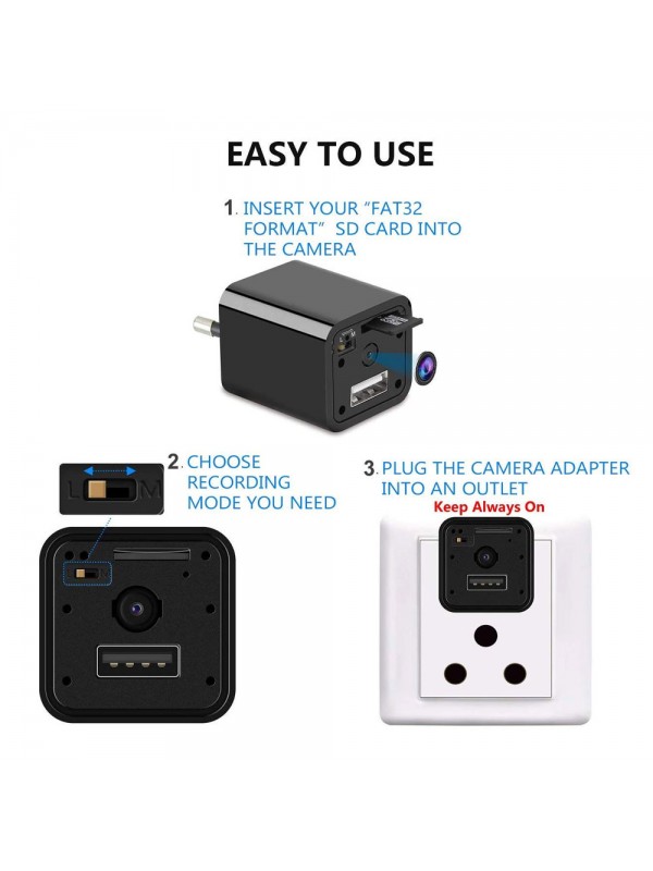USB Charger Hidden Camera Recorder